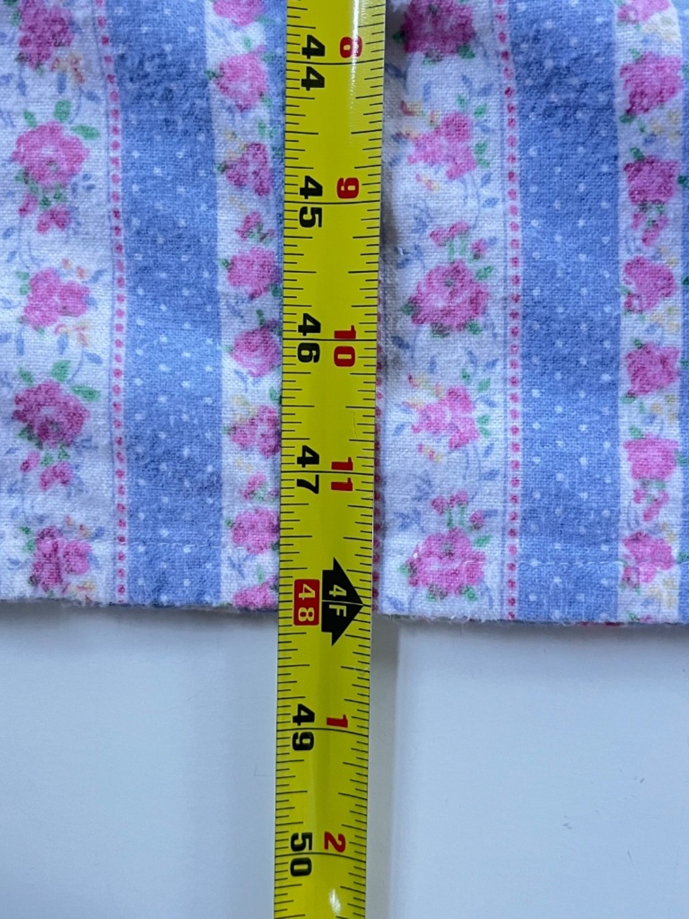 Lanz of Salzburg Tyrolean Nightgown Sz S Blue White Floral Cottagecore Granny - Picture 9 of 10